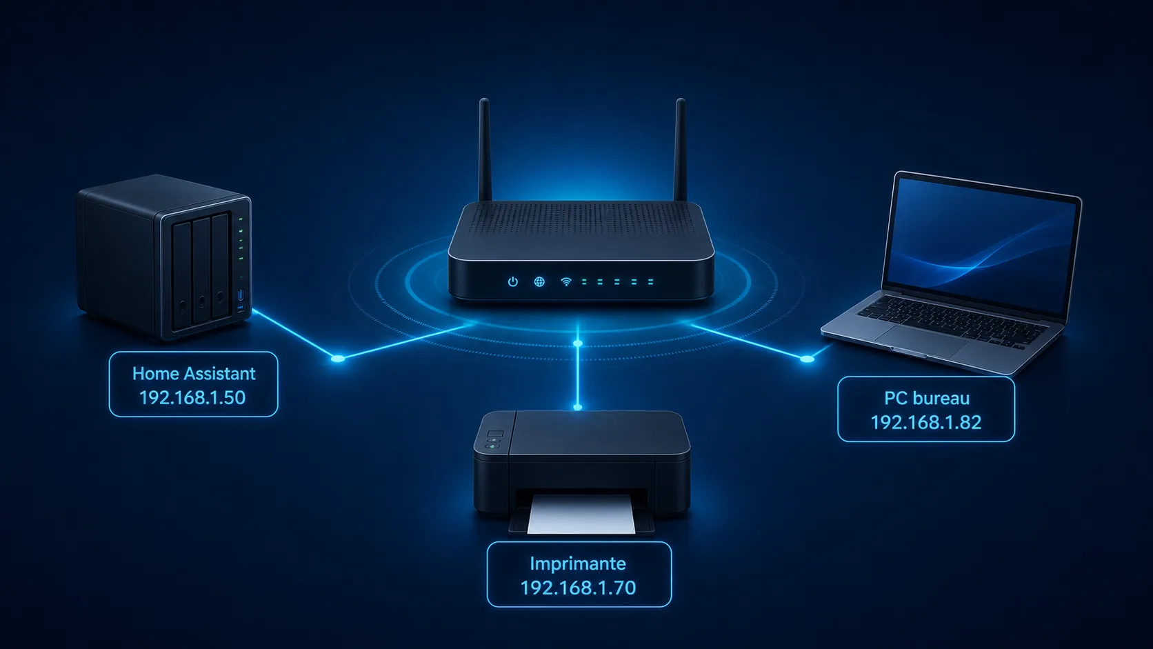 Illustration — Consulter la liste des appareils connectés à votre box Internet
