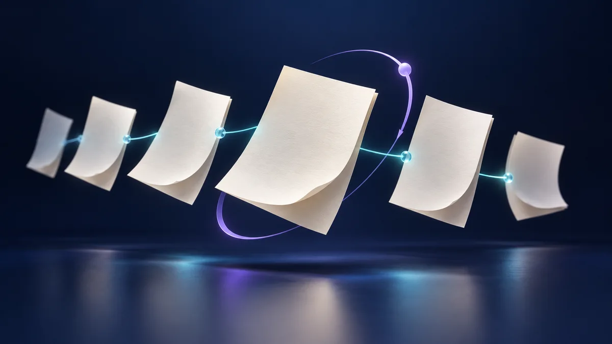 Pages de documents assemblées dans un ordre précis