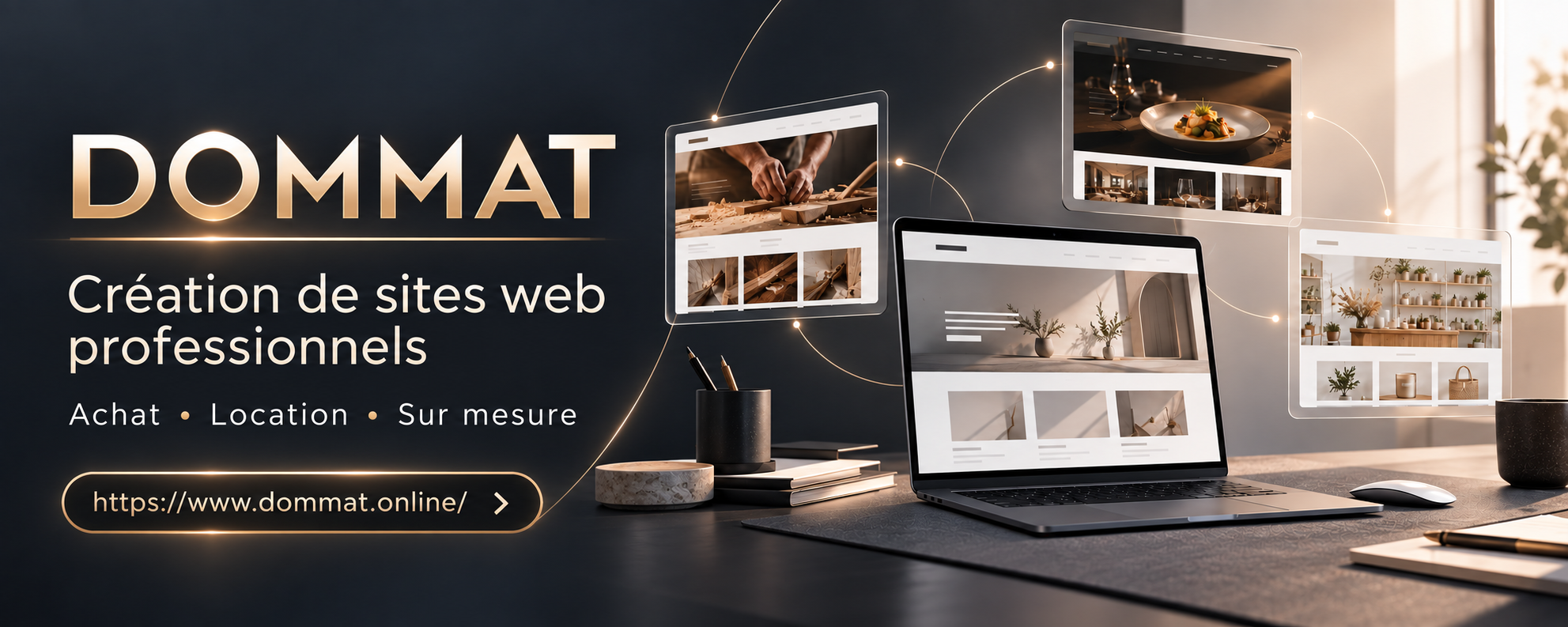 DOMMAT — création de sites web professionnels, achat, location et sur mesure