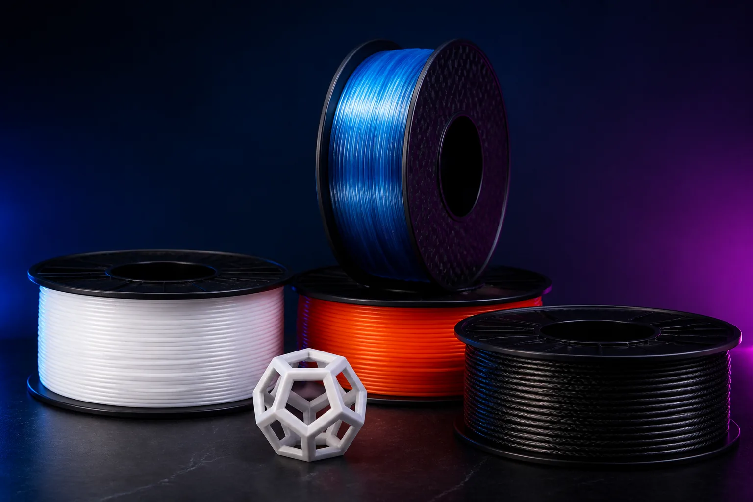Illustration — Les différents filaments en impression 3D