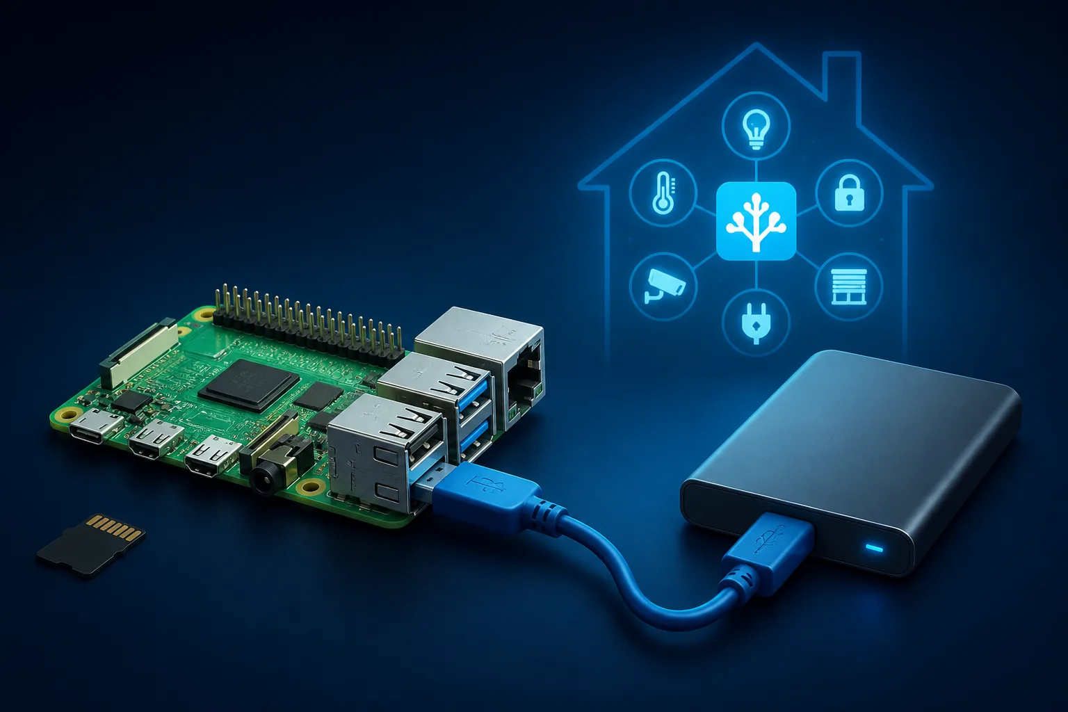 Raspberry Pi et SSD pour installer Home Assistant