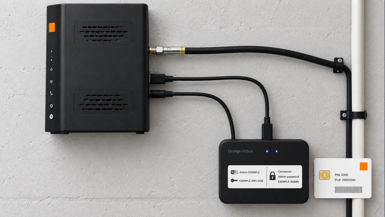 Branchement correct de l’Airbox au modem Orange par câble USB